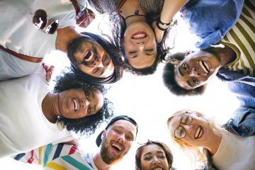 Diverse friends / students shoot
